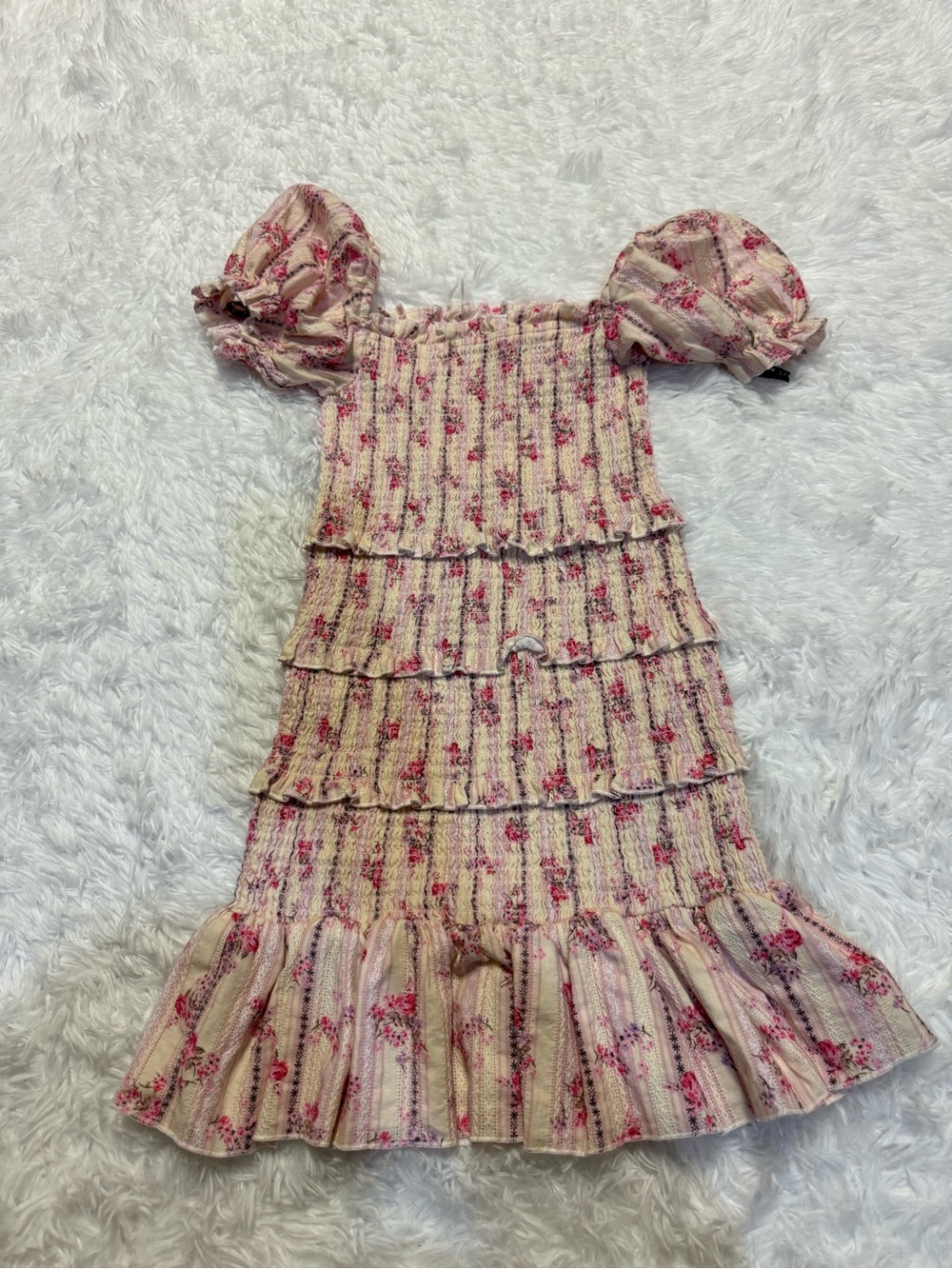 Katie J NYC Girls' Laila Floral Smocked Dress
